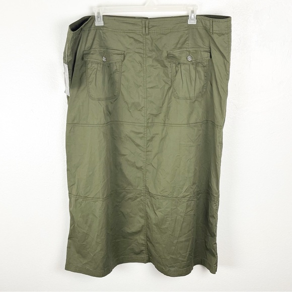 MOTTO Olive Green Front And Back Pockets Maxi Skirt, Size 26W - Picture 2 of 14